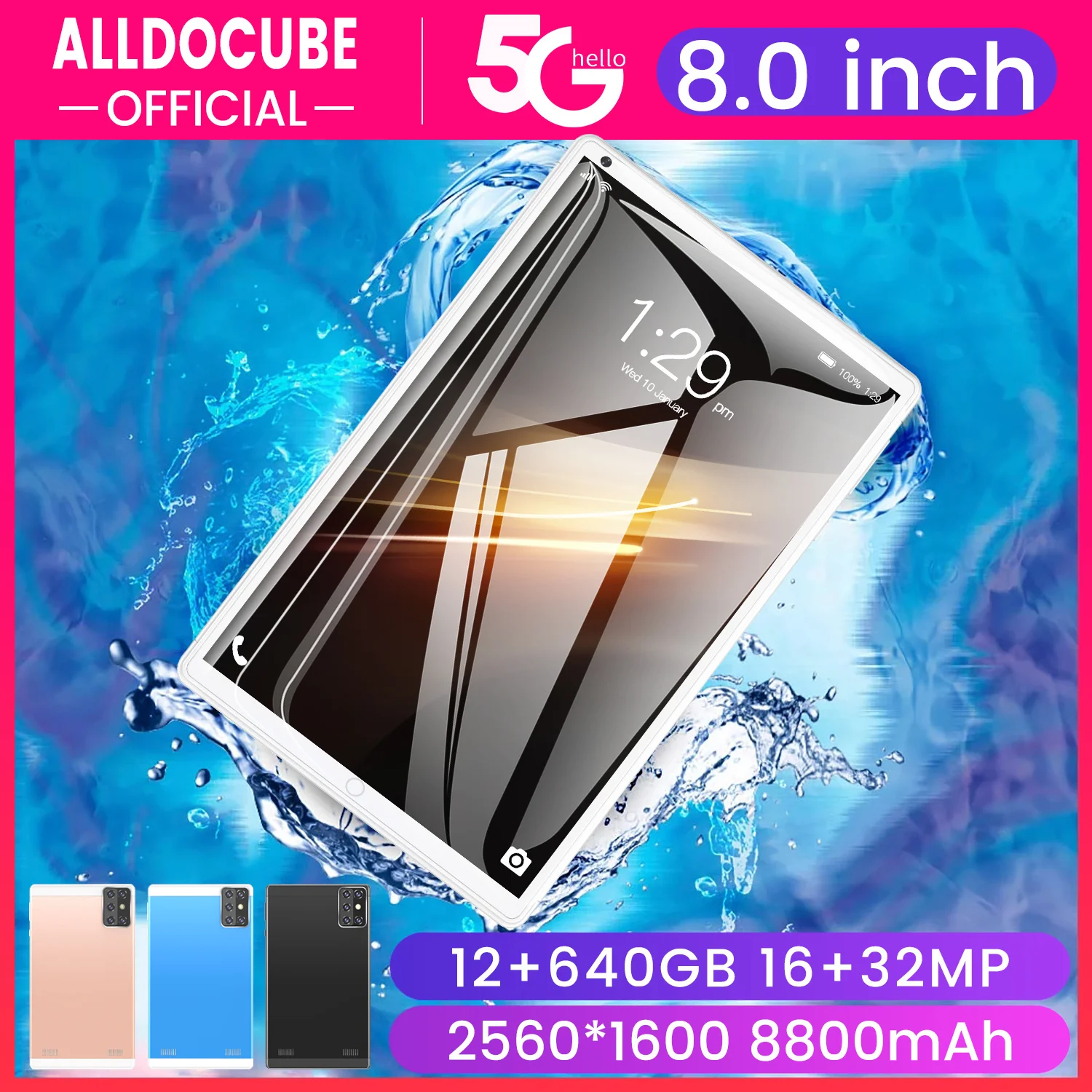 

2021 Hot Sale Tablets PC 8inch Version Portable 5G Tablets Pc Android10 12G+640G Tablet GPS High-profile Tablet 8800mAh Battery