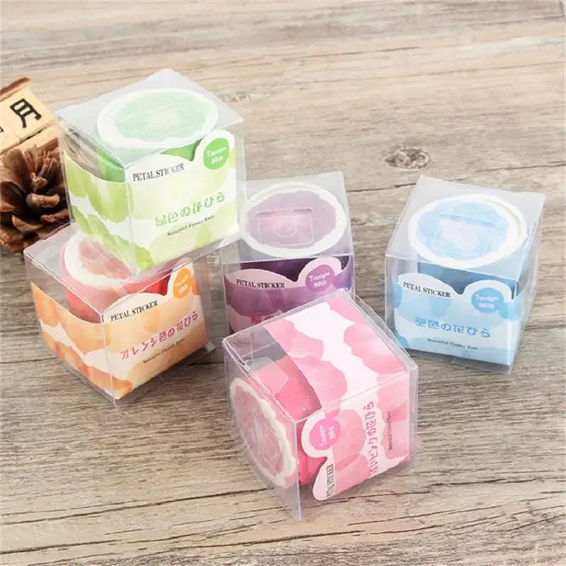 Лента с наклейками в форме лепестка японский наклейки из бумаги васи Стик для