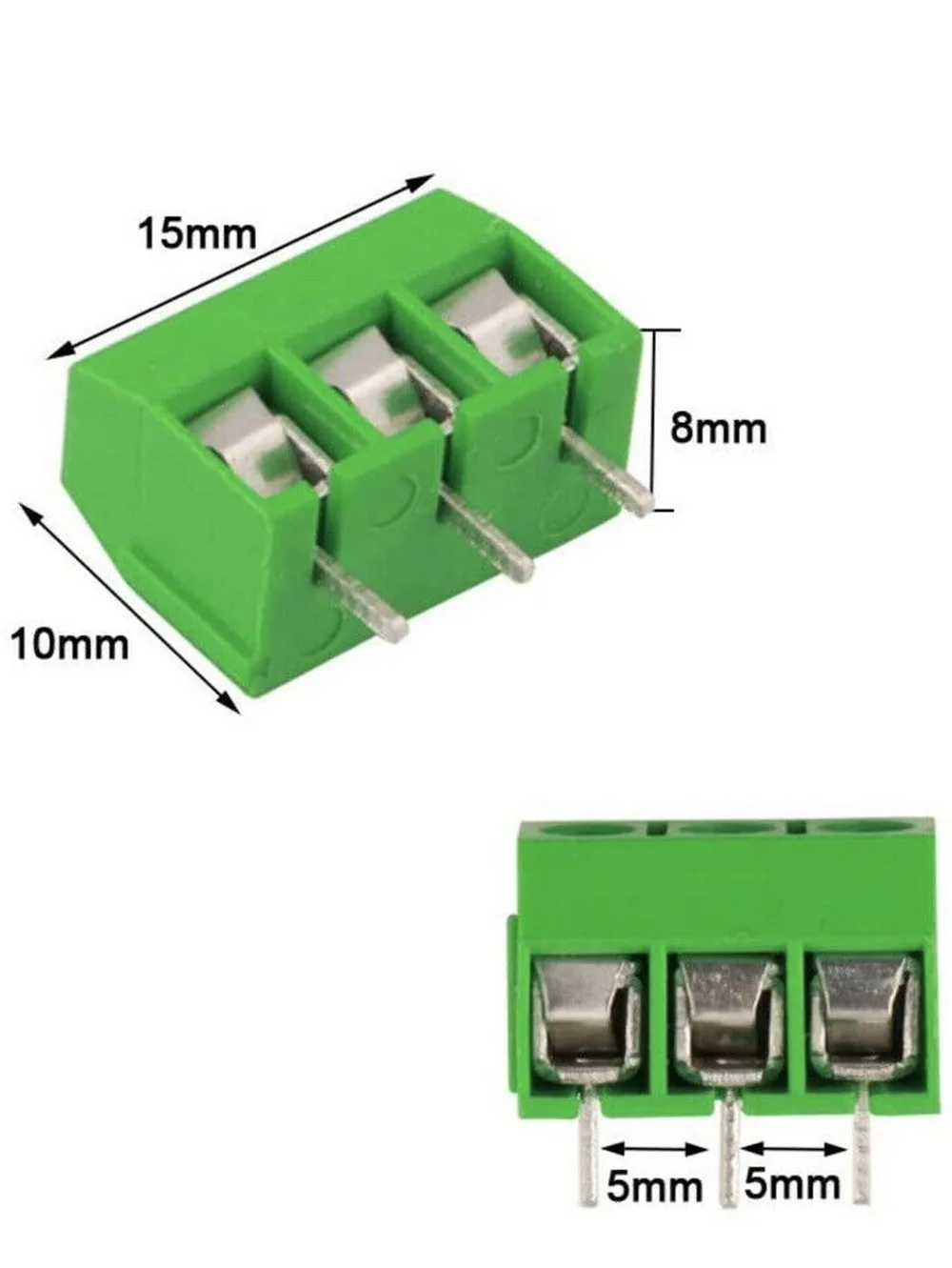 

3-Pin Screw Terminal Block Connector - 4 Pack