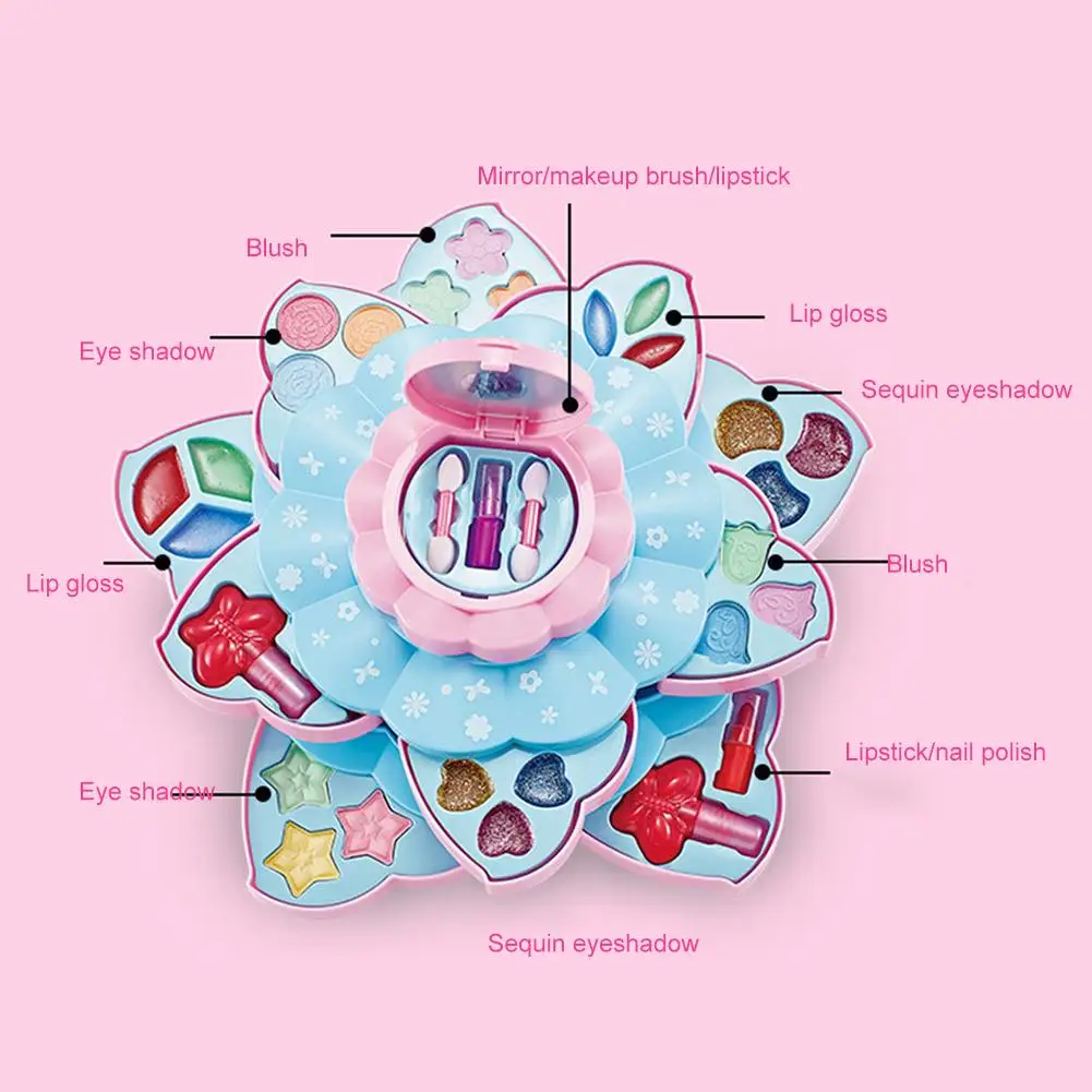

Disney Children Cosmetic Beauty Set Toys Non-toxic Environmentally Washable Pretend Play Makeup Toy For Princess Dress Up