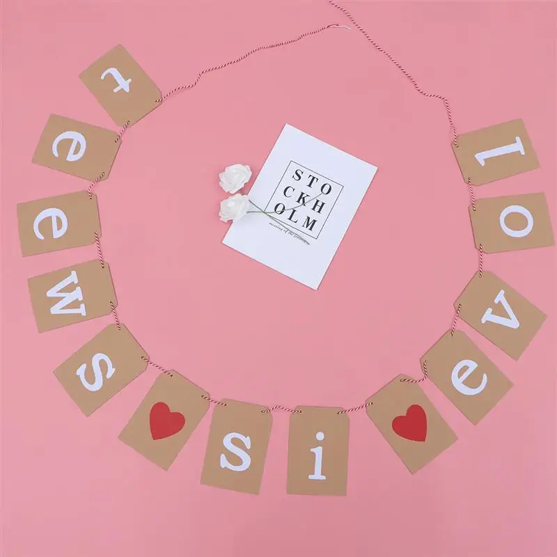 Love Is Sweet карты Бумага буфет баннер для дома Кофе бар и вечерние выглядит