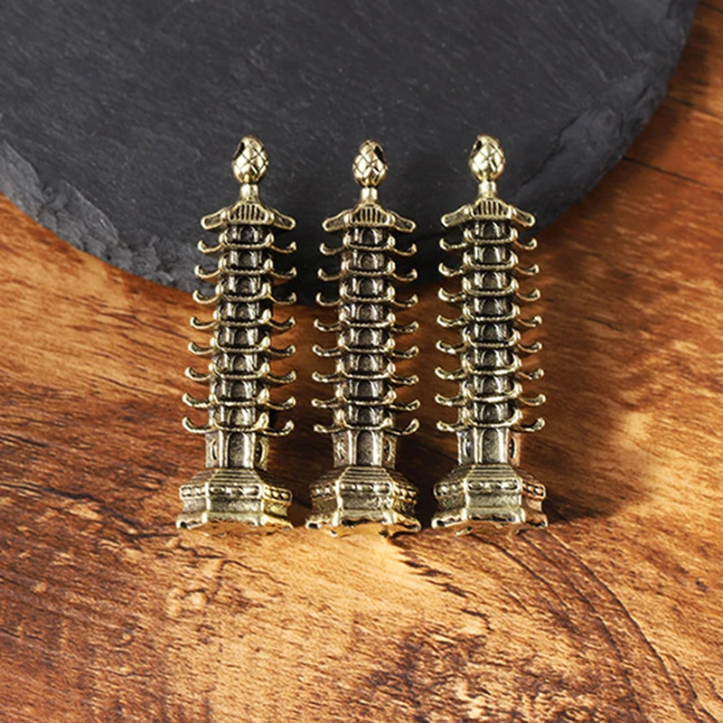 

2pcs Mini pagoda bonsai decoration handicraft Micro landscape Garden Decor