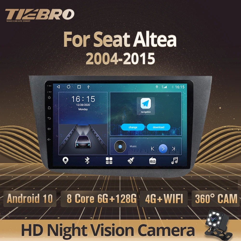 

2DIN Android10.0 Автомобильная магнитола для Seat Altea 2004-2015 GPS навигации стереофонический радиоприемник автомобиля Авто Радио Видео DSP bluetooth-плеер IGO