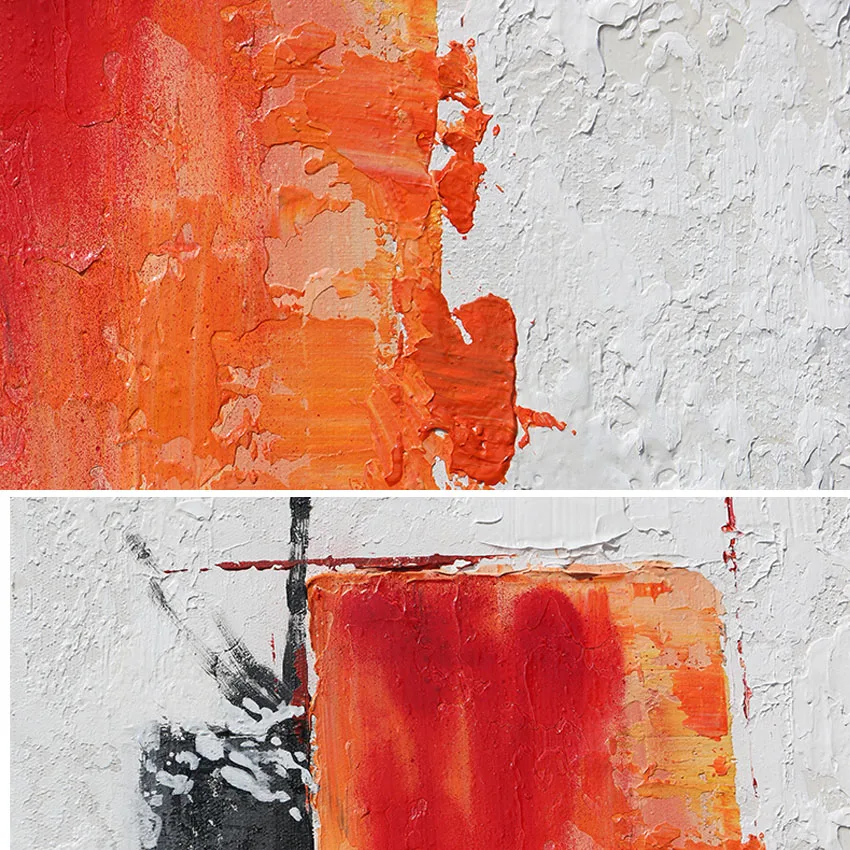 Ручная роспись маслом на холсте Красный абстрактный постер настенное украшение