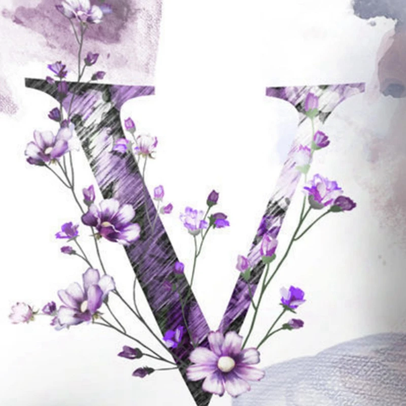 

Watercolor Painting Letters Flower Cushion Cover Decorative Pillow for Home Sofa Seat Decoration Pillowcase