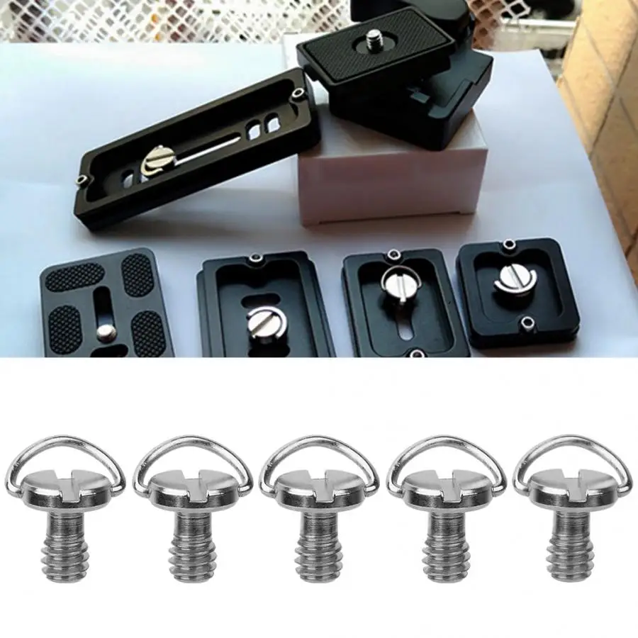 5 шт. 1/4 Камера винт для Quick Release Plate 1/4 дюйма складной с пружинным кольцом адаптера штатива монопод Камера Quick Release