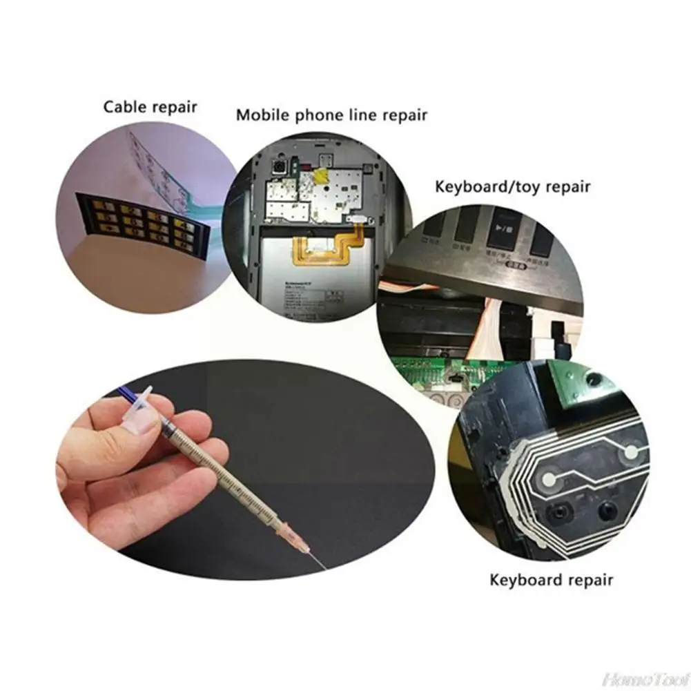 

0.2/0.3ml Zilver Geleidende Lijm Draad Elektrisch Pasta Voor Reparatie Reparatie Elektronica Verf Pcb Lijm P3m4