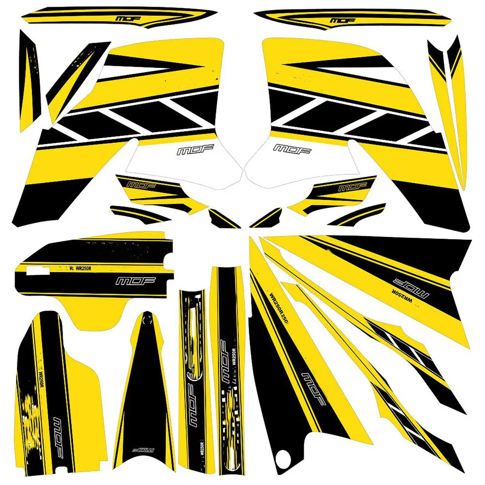 Бесплатные имена номеров на заказ наклейки WR250X графика для Yamaha WR250R 2008 2009 2010 2011 2012