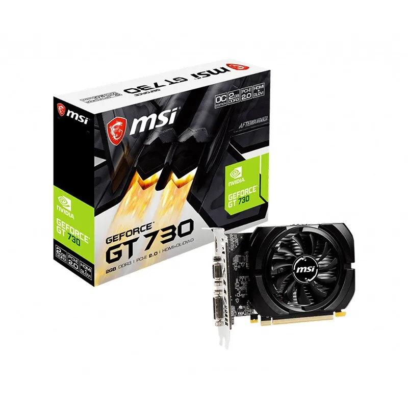 

MSI Gaming GeForce GT 730K 2GD3 OCV5 GDRR3 HDCP Support DirectX 12 OpenGL 4.5 Single Fan Low Profile Graphics Card