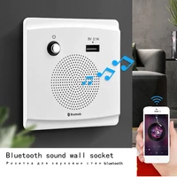 danny international wall mounted wifi bluetooth audio with usb charging socket panel wireless bluetooth speaker home 86mm86mm