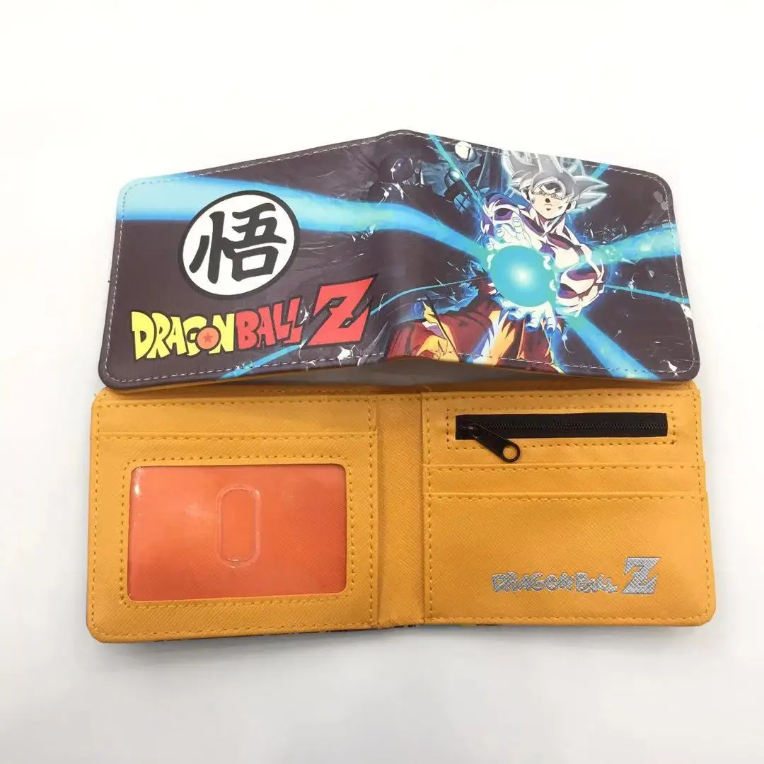 Кошелек мужской кожаный с японским аниме-рисунком студенческий короткий