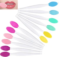 30pcs silicone lip scrub brush soft double sided exfoliating lip brush cleaning face nose lip beauty tool for men and women