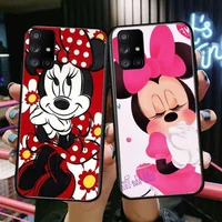 minnie mouse dress phone case hull for samsung galaxy a50 a51 a20 a71 a70 a40 a30 a31 a80 e 5g s black shell art cell cove