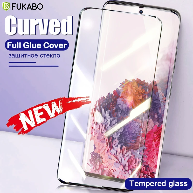 

Curved Tempered Glass For Samsung Galaxy S20 Ultra S20 Fe S10 S9 Plus A51 A71 A31 A21S Note 20 10 9 8 Lite Screen Protector Film