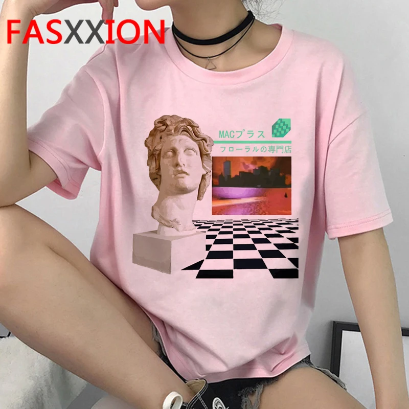 Эстетическая футболка Vaporwave в стиле хип хоп Женская Футболка Harajuku с забавным