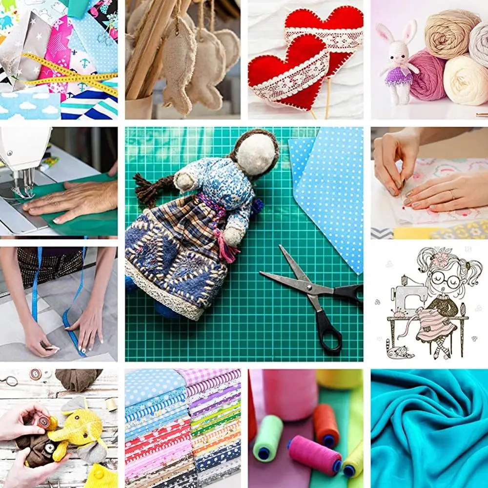 

DIY Floral Print Fabric Multicolor Cotton Square Patchwork Art Craft Home Decoration Sewing Cloth 7 Pcs 14Pcs