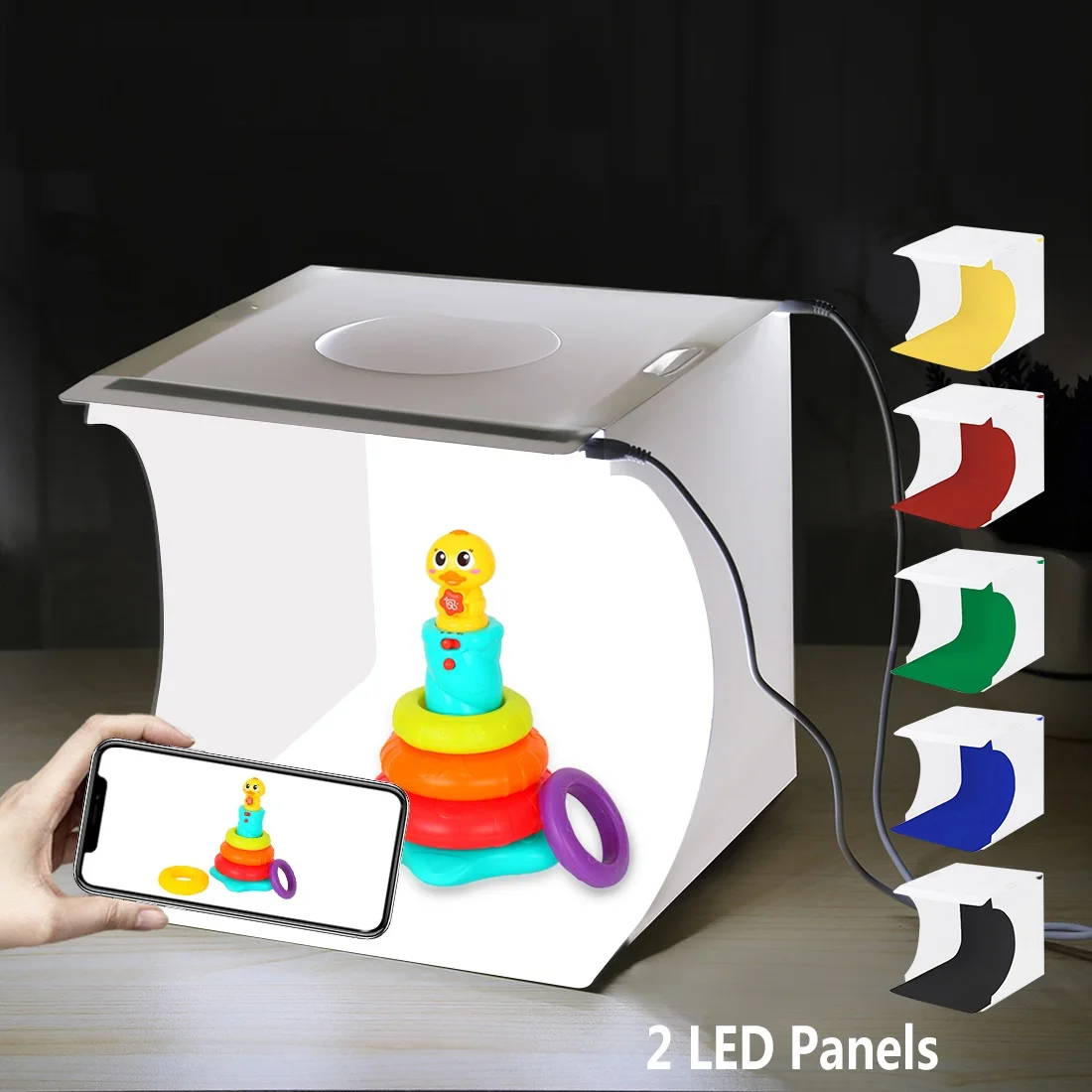 Лайтбокс PULUZ с 1 / 2 светодиодами светильник для фотостудии набор лайтбоксов и 6