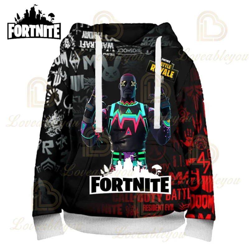 3D толстовки Fortnite Battle Royale для мальчиков и девочек уличная одежда детская
