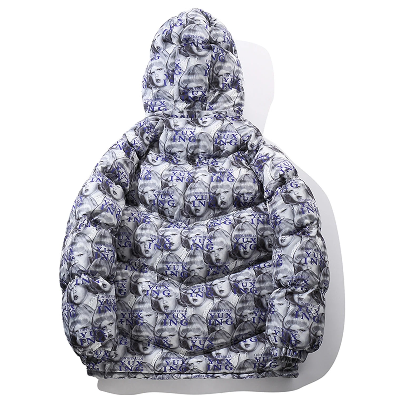 Aelfric Eden Мужская Толстая парка с принтом в стиле хип-хоп Повседневная Теплая