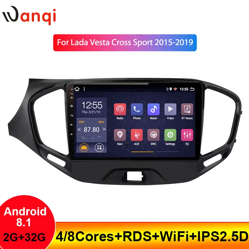 2 + 32G Android 8 1 Автомобильный плеер навигация GPS Мультимедиа для LADA Vesta Cross Sport 2015 2016