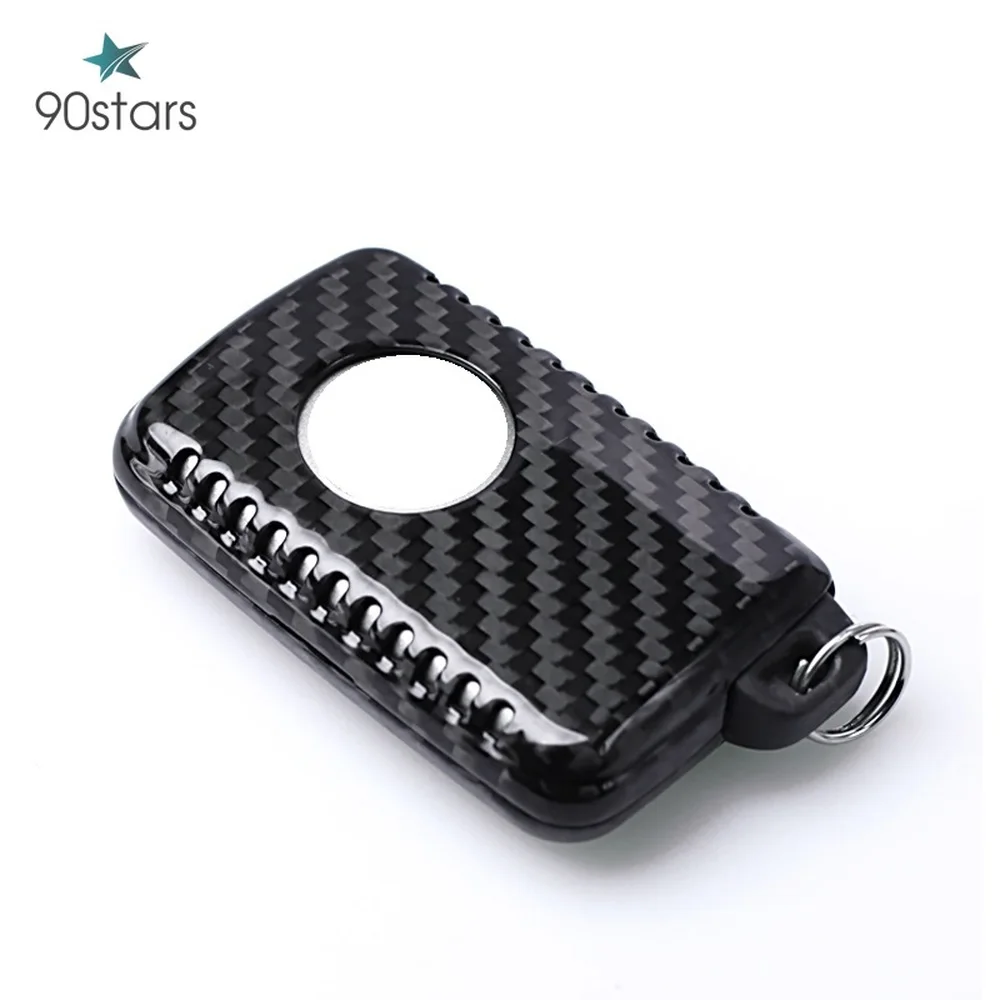 Чехол для автомобильного ключа из углеродного волокна чехол Toyota Land Cruiser Prado 150 Camry