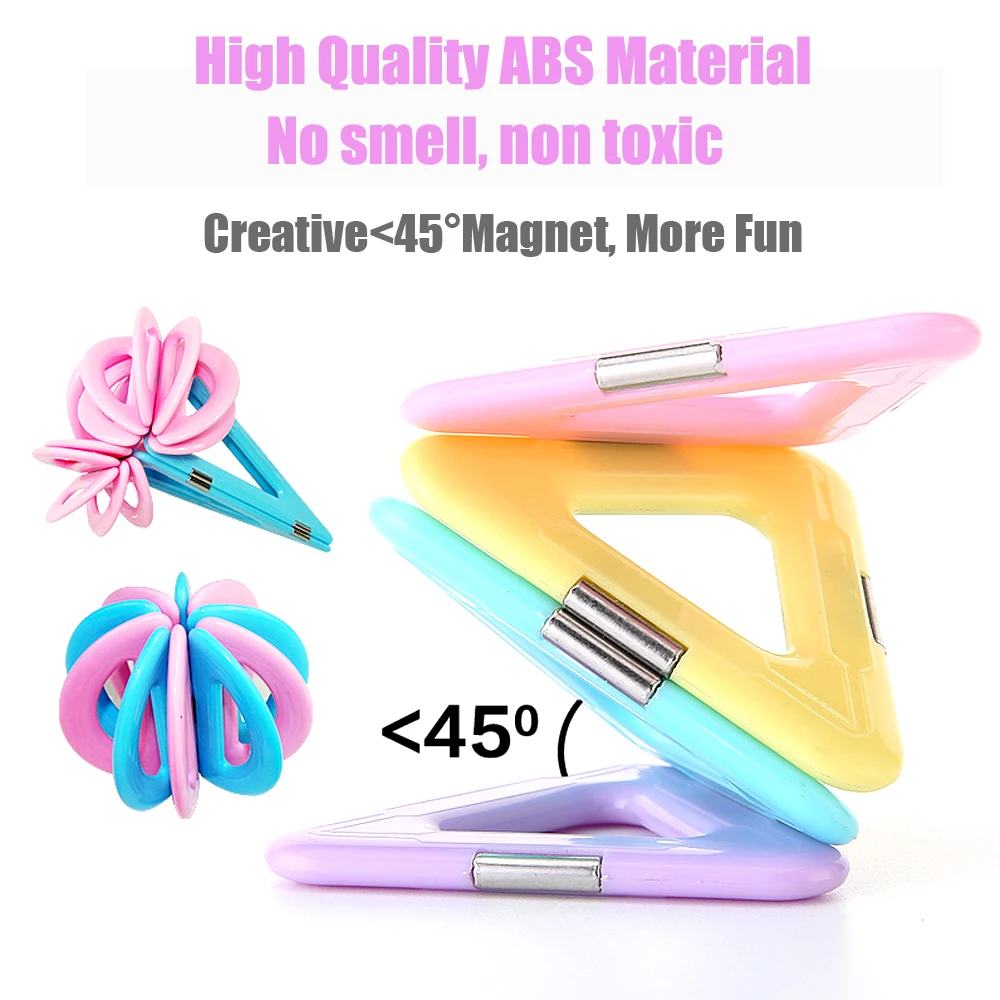 Одноцветные Магнитные DIY строительные игрушки 106 шт Большой размер магнитные