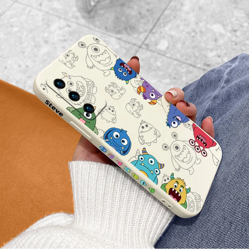 

Funny Square Liquid Silicone Case For Huawei P40 P30 P20 Lite Mate 40 30 20 Pro Lite P Smart 2021 Y7A Soft Phone Cover Case
