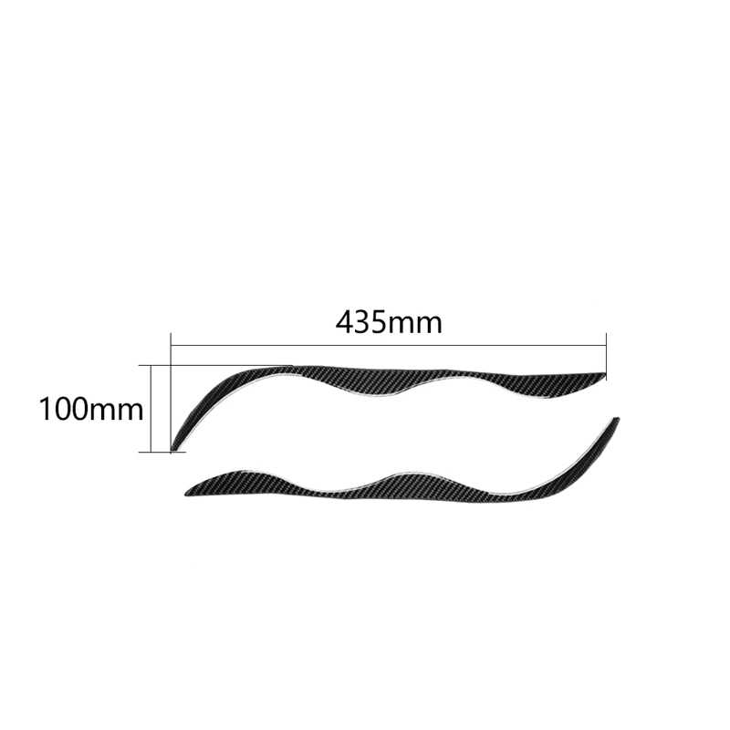 2 шт./компл. украшение для автомобильной фары наклейки из углеродного волокна BMW E46