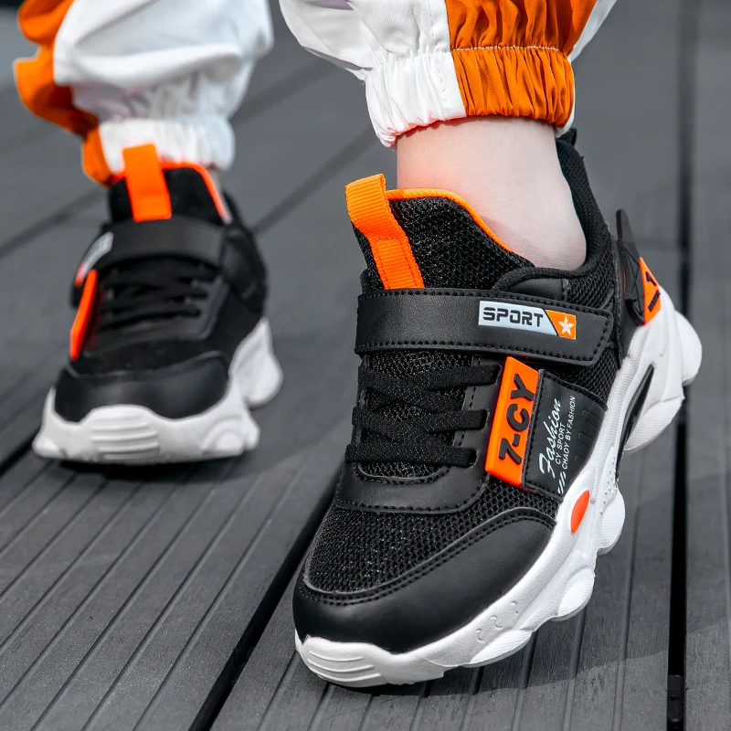 Повседневные модные детские кроссовки легкая Нескользящая мягкая детская обувь