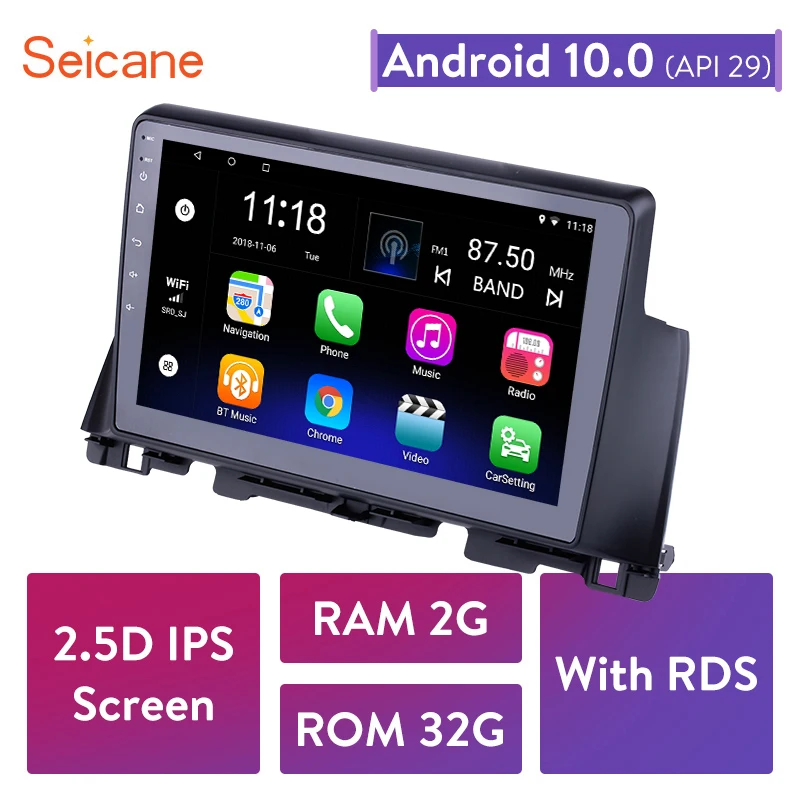 Seicane ОЗУ 2 ГБ Android 8 1 2DIN автомобильный Головной блок радио аудио GPS мультимедийный