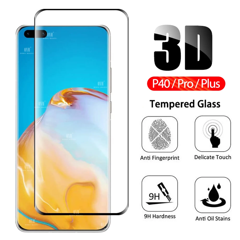 Изогнутое закаленное стекло P40 3D для Huawei Pro Plus полноэкранная защитная пленка 9H HD