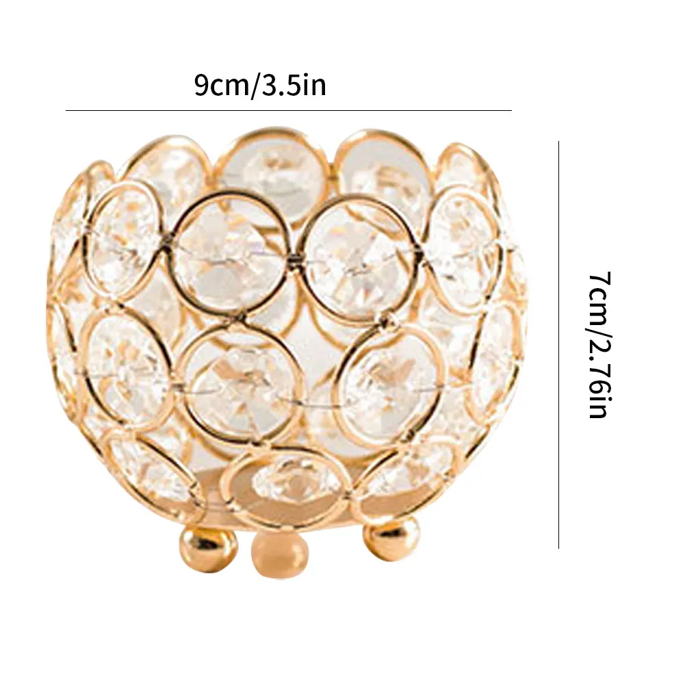 

Crystal Candle Holder Decorative Iron Candlestick Holder Stand Home Party Wedding Decoration 3 Sizes Flower Shaped Candle Racks