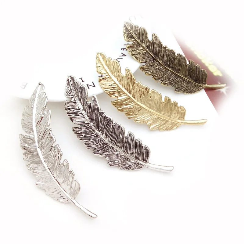 

Hot style spring clip feather fashion hair accessories Elegant geometric hairpin girls hair band female hair accessories
