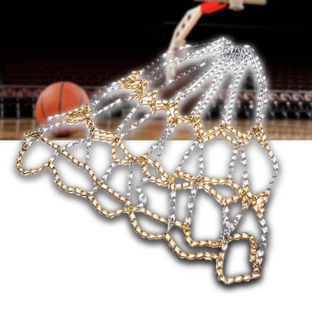 

Practical Basketball Net Pocket Portable Iron Chain Basketball Net Storage Container for Home Outdoor