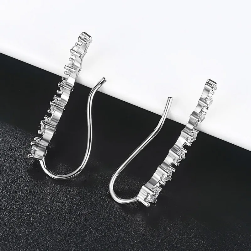 Серьги клипсы женские из металлического сплава с фианитом|Серьги-клипсы| |