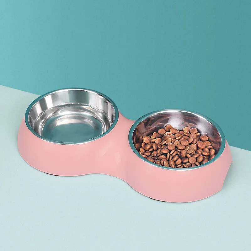

Cat Dog Bowl Double Pet Bowls Dog Food Water Feeder Stainless Steel Pet Drinking Dish Feeder Puppy Cat Feeder Dog Accessories