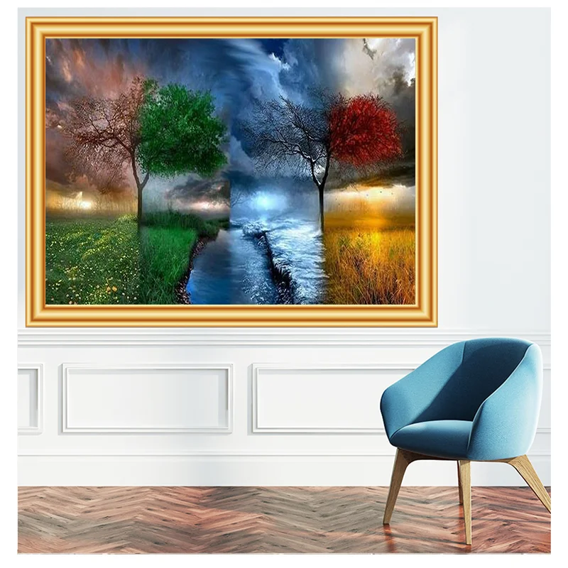 Алмазная 5D картина сделай сам Набор для вышивки крестиком с изображением дерева