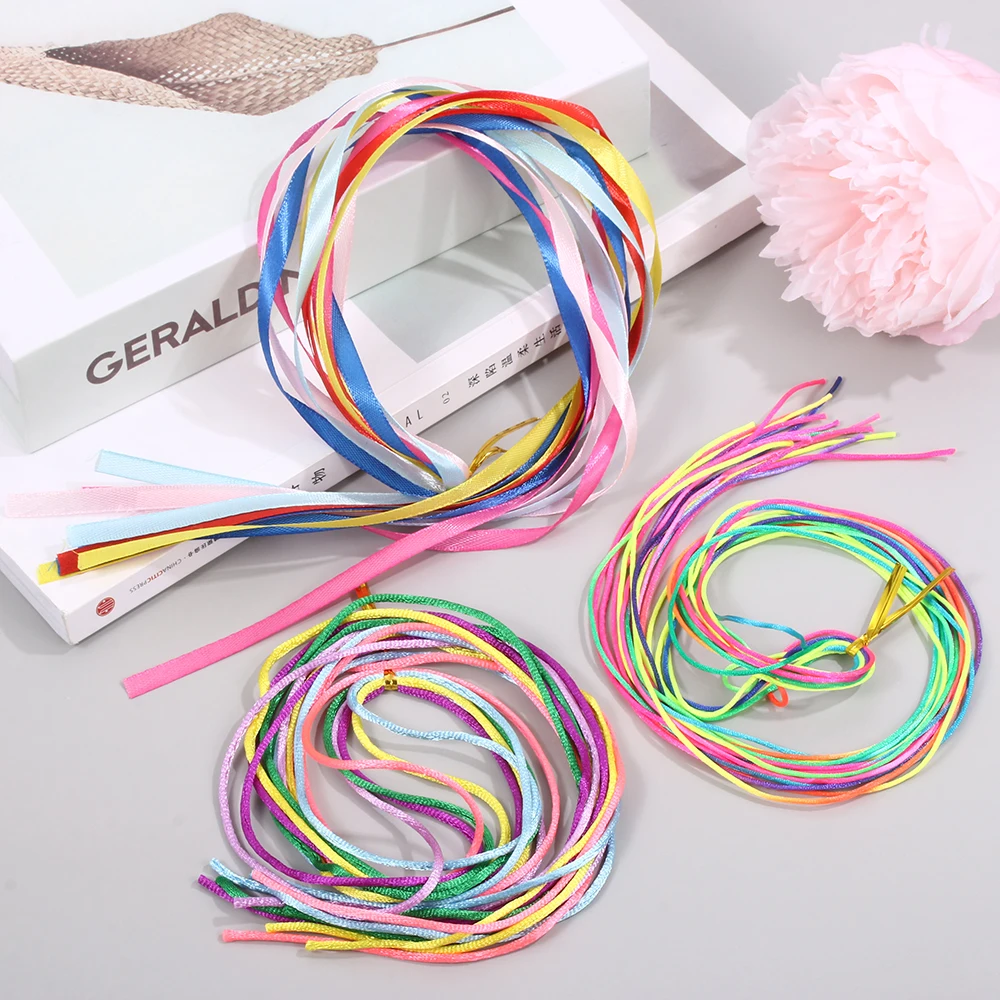 Модные крутые Инструменты для укладки волос девочек Радужный цвет коса DIY