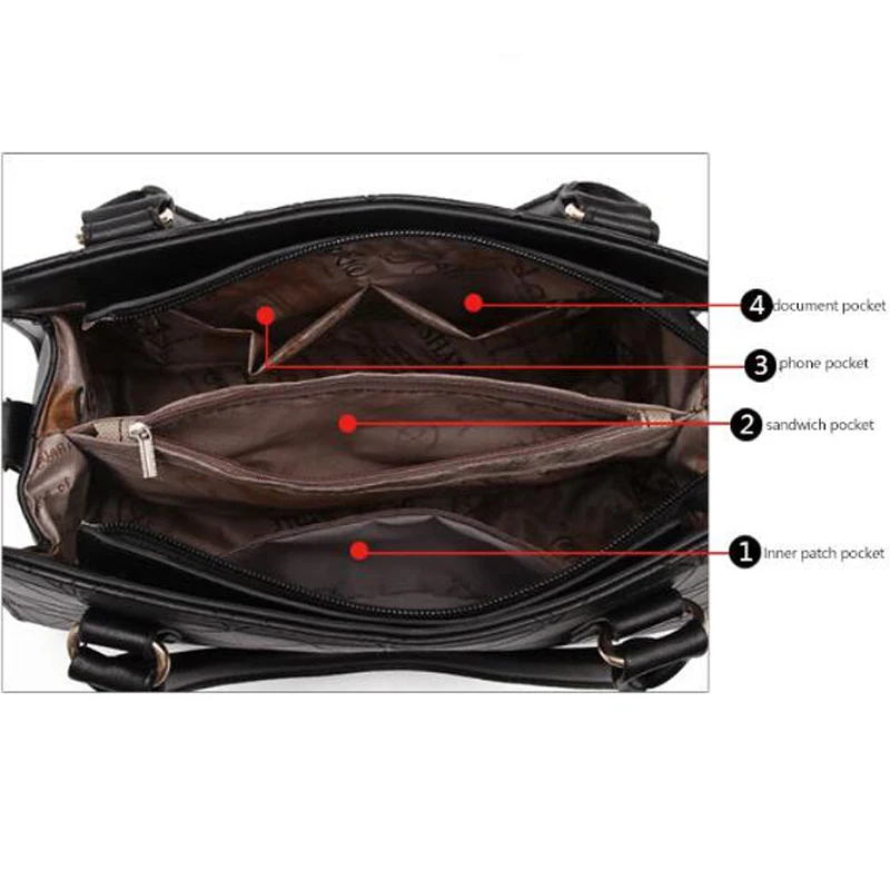 Большая вместительная сумка 2019 модная женская из кожи pu новые женские сумки на