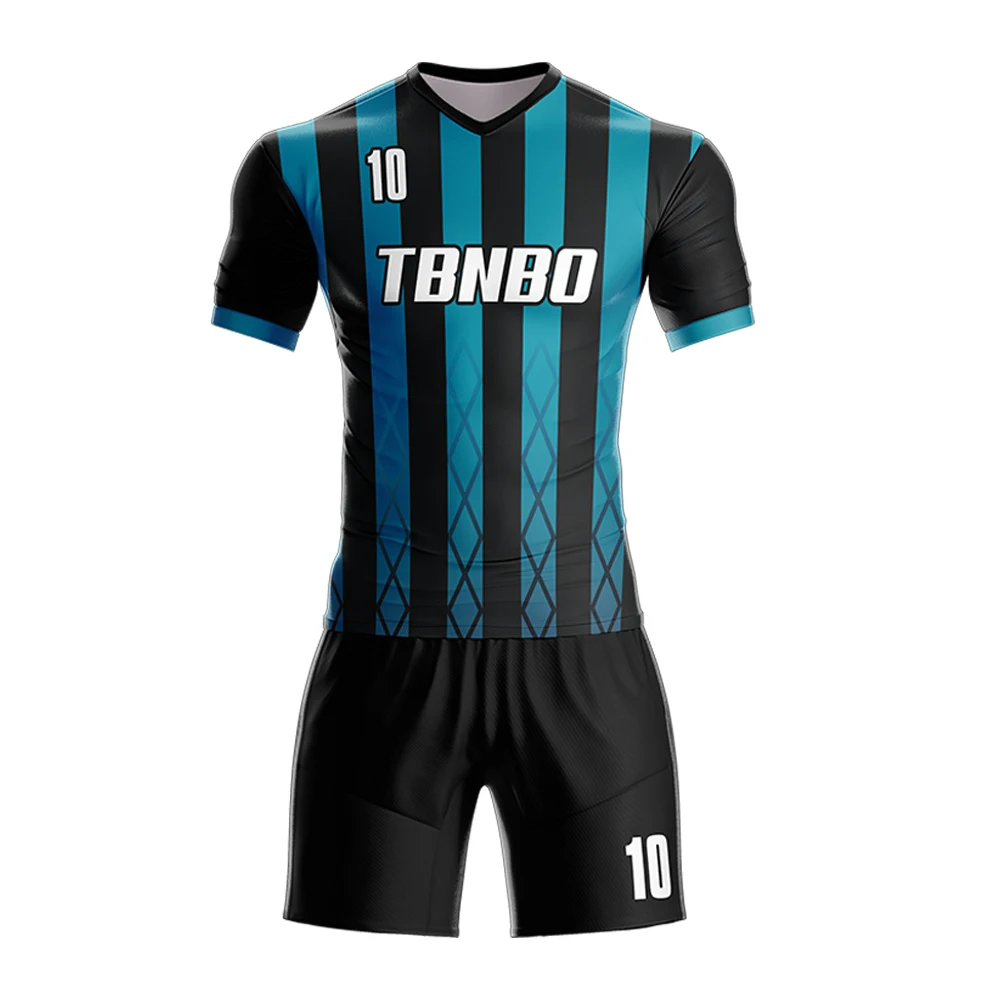 100% полиэстер с коротким рукавом мужские наборы Футбольная форма быстросохнущая