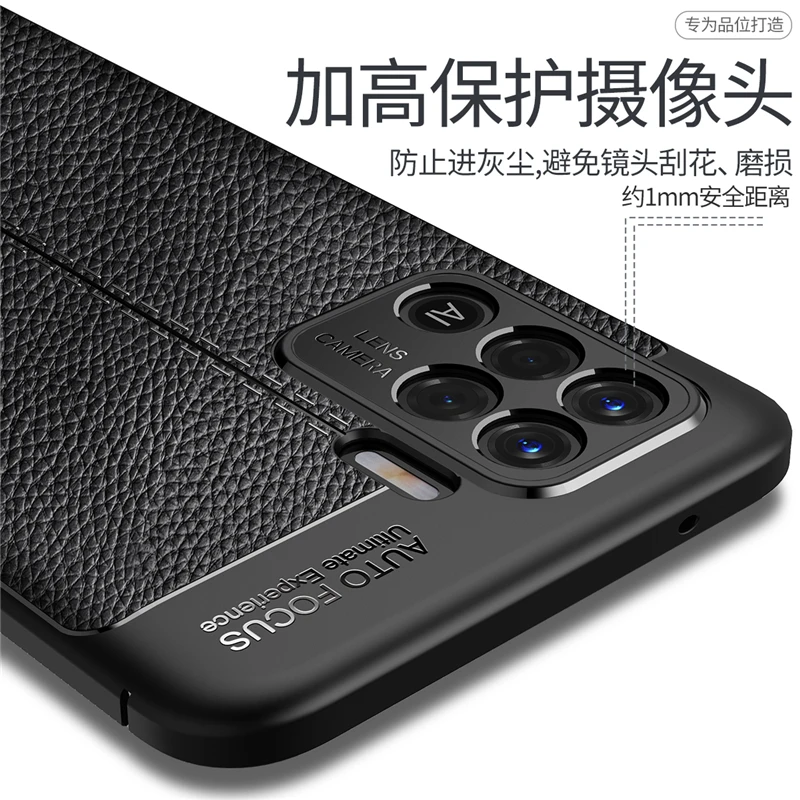 For Cover Oppo Reno5 F Case Shockproof TPU Bumper Soft Silicone Leather Back Cover Reno 5F 5 Pro Plus Phone Case For Reno 5F