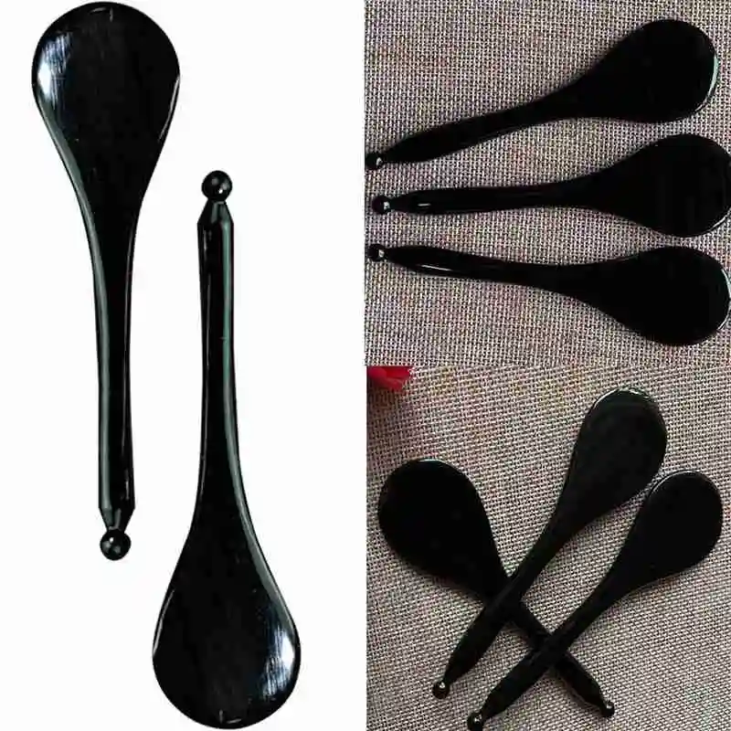 

Black Acupuncture Stick Horn Comb Scraper Eye Meridian Sha Gu Spa Massage Slimming Beauty Sheet Lifting U1O3