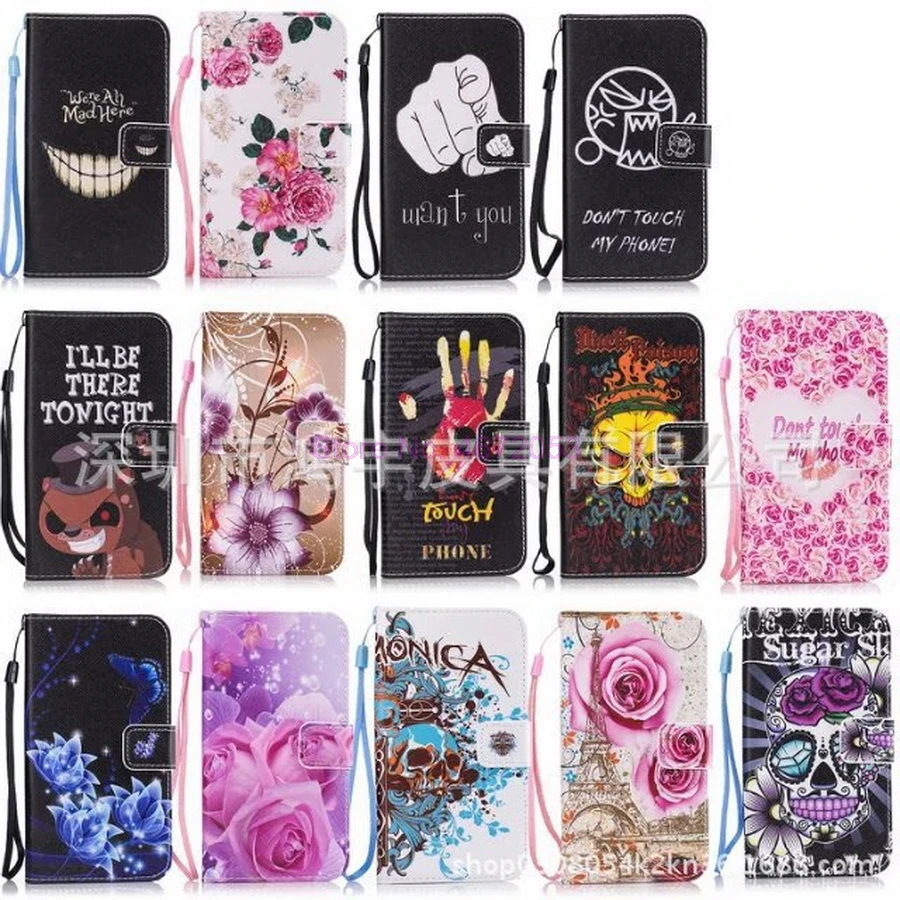 50 шт. кожаный чехол-бумажник с рисунком Совы и цветов для Samsung Galaxy S3 S4 S5 Neo mini S6 S7 edge