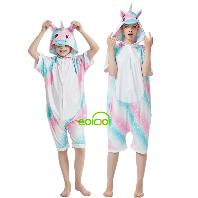 Кигуруми детские пижамы с единорогом комбинезон для женщин и мужчин пижама