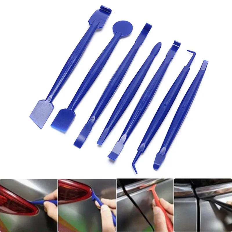 

7pcs/set Car POM Film Squeegee Scraper Tools Edge-closing Tool For Automobile Film Sticking Car Styling Auto Accessories