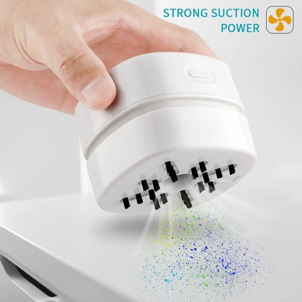 

Desktop Vacuum Cleaner, Rechargeable Battery Operated, Portable Cordless Mini Tabletop Crumb Dust Sweeper, Energy Saving, High E