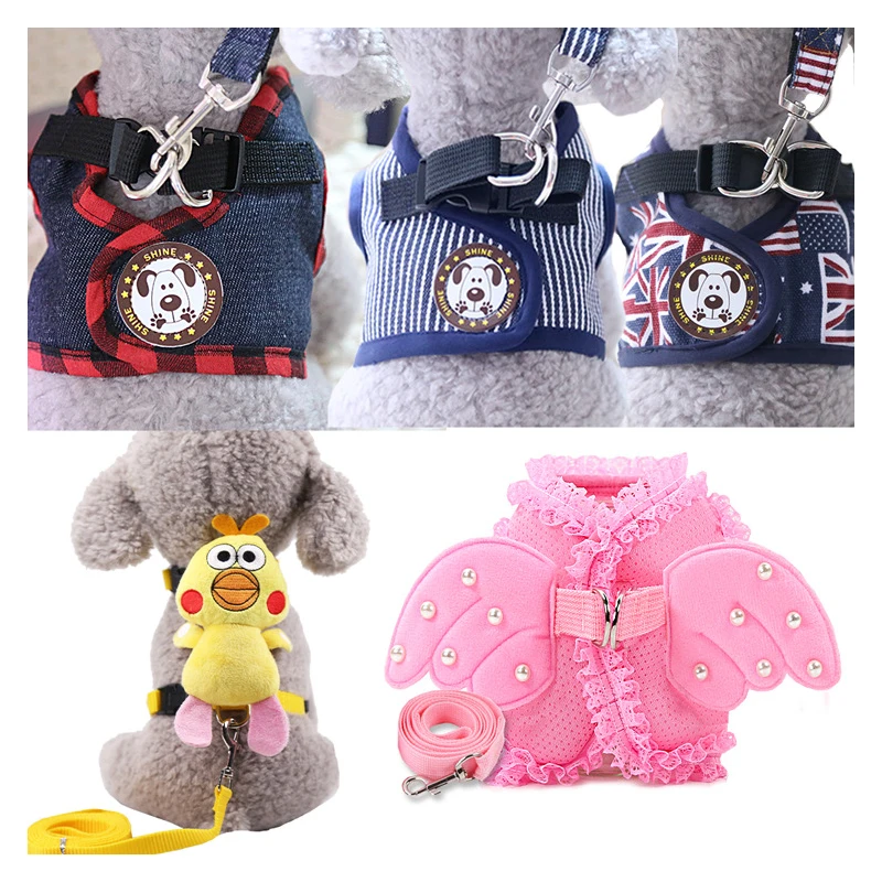 

Spring and summer new dog traction rope cowboy chest carry pet dog rope supplies Teddy cat four seasons available