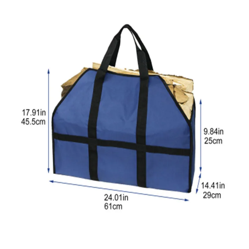 

Firewood Wood Tote Bag Large Wood Tote Bag with Handle Seat Belt Camping Firewood Rack Oxford Cloth Waterproof Logging Bag