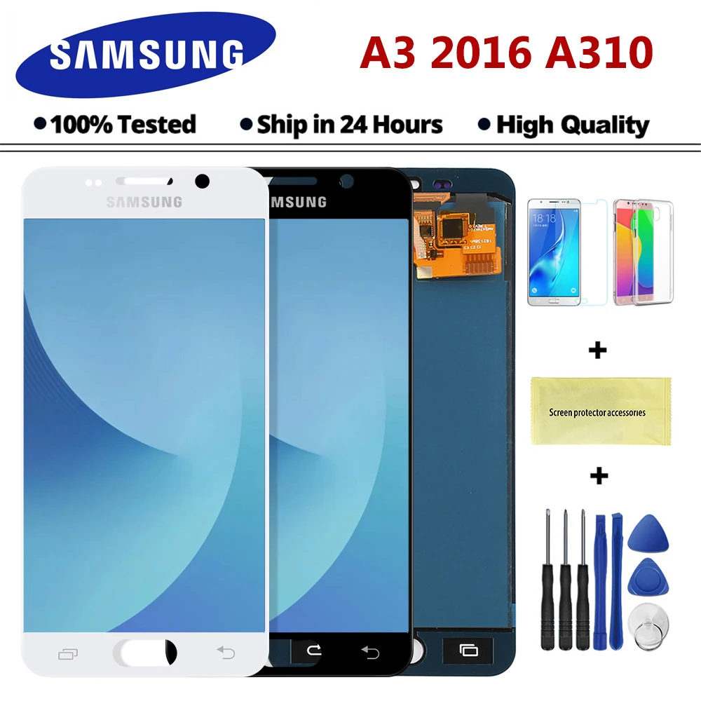 4,7 дюймовый ЖК-дисплей для samsung Galaxy A3 A310 A310F, сенсорный экран, дигитайзер, сменный Дисплей для samsung A3, ЖК-дисплей
