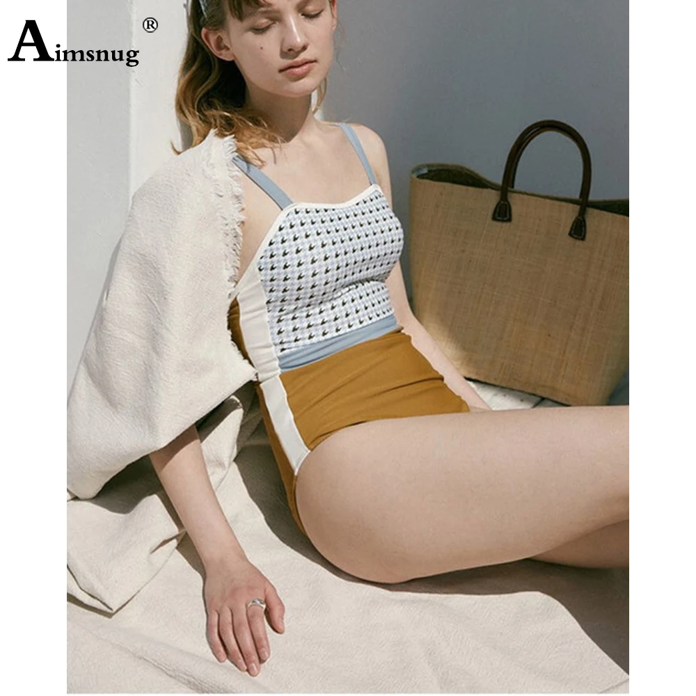 Женский слитный купальник с высокой талией модель 2021 года | Спорт и развлечения